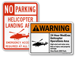 Helicopter Landing Area Stay Back Feet Sign Sku S