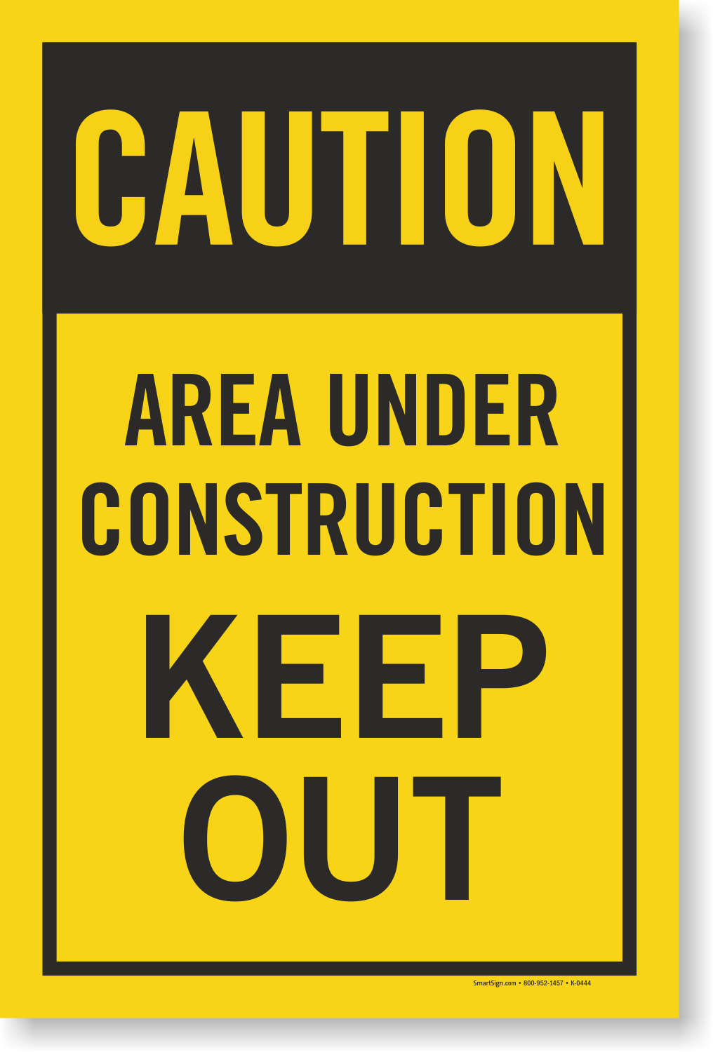 Area Under Construction Keep Out AFrame Sidewalk Sign Insert, SKU K0444