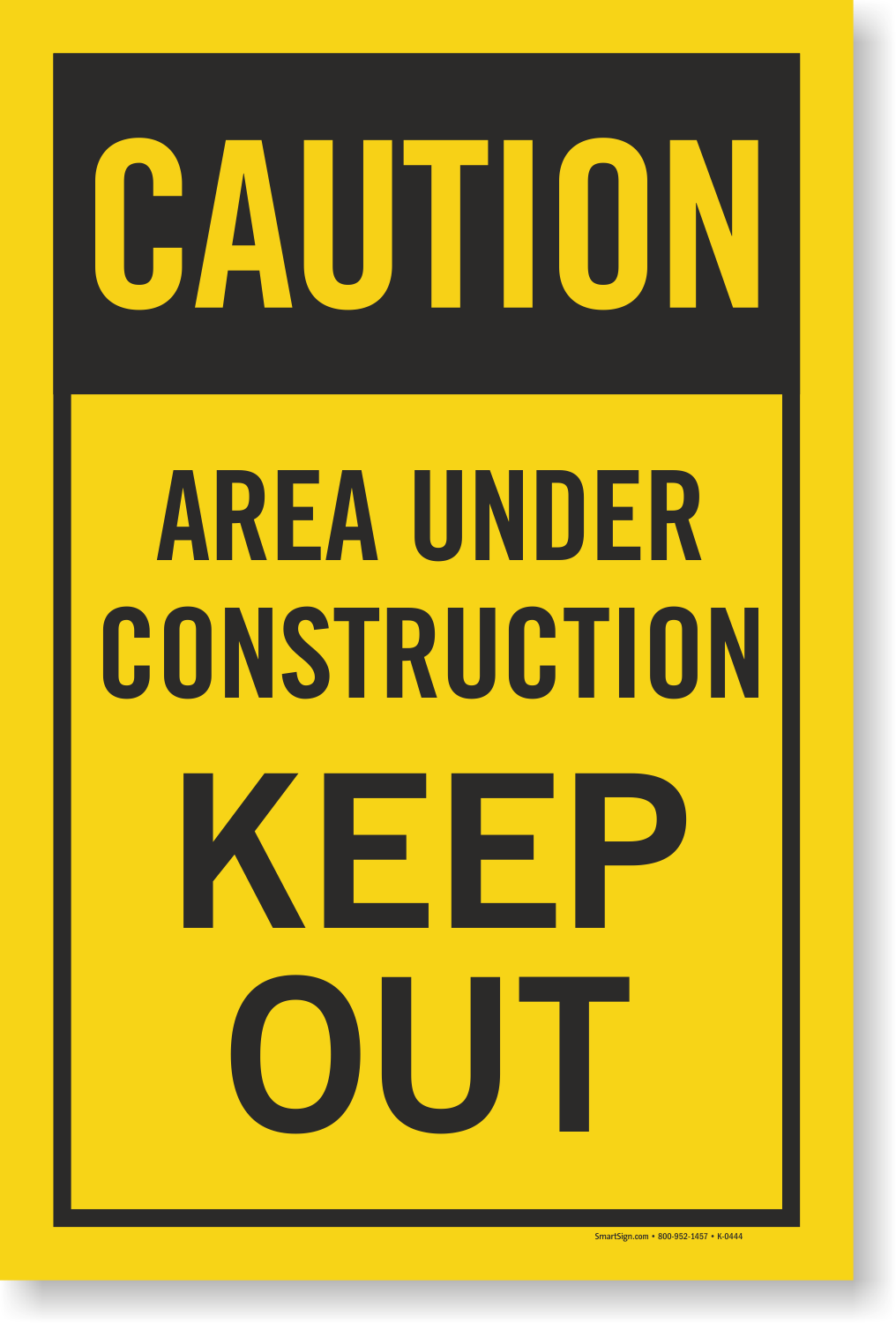 Area Under Construction Keep Out A Frame Sidewalk Sign Insert SKU K 0444