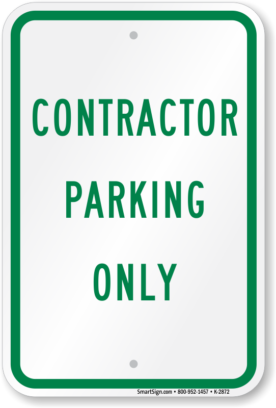parking contractor sign lot 2872 signs customer