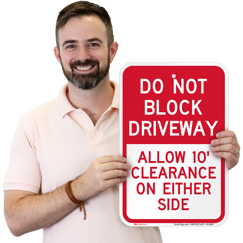 dont-block-driveway-10-ft-clearance-sign-sku-k2-0847