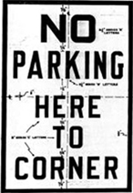 Classic No Parking Sign from the 1930s