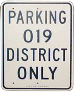 Police Parking Sign Chicago