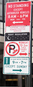 Parking Rules Signs