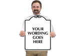Custom Dome Shaped Metal Signs