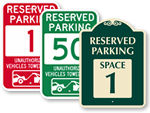 All Reserved Parking Spot Signs