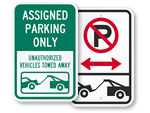 All Tow Away Zone Signs