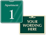 Apartment Number Signs