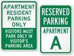 Apartment Parking Sign