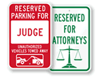 Attorney & Judge Parking Signs