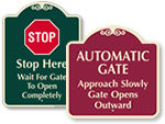 Automatic Gate Warning Signs