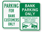 Bank Parking Signs