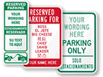 Bilingual Custom Parking Signs