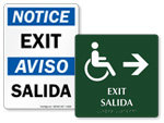 Bilingual Exit Signs