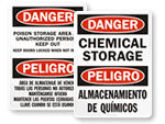 Bilingual Warehouse Signs