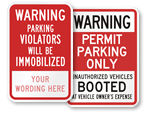 Booted Car Signs