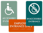 Braille Entrance Signs