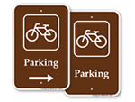 Brown Bike Parking Signs 