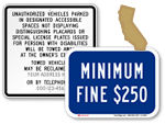 California Parking, Fire Lane, and Other Regulated Signs
