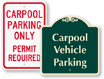 Carpool and Van Pool Signs