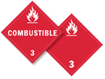Class 3 Combustible Placards