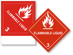Class 3 Flammable Liquid Labels