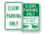 Client Parking Signs