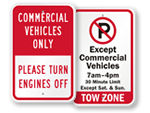 Commercial Vehicles Parking Signs