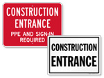 Construction Entrance Signs