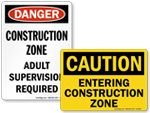 Construction Zone Signs