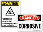 Corrosive Materials Signs