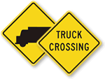 Truck Crossing Signs