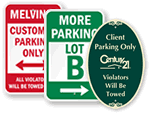 Custom Parking Lot Signs