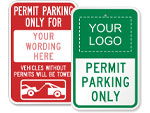 Custom Parking Permit Signs