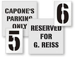 Custom Pavement Stencils for Reserved Parking Spaces