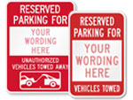 Custom Tow Away Signs