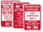 Custom Tow Away Signs