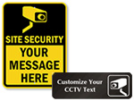Personalized CCTV & Video Surveillance Door Signs
