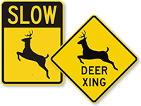 Deer Crossing Signs