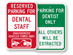 Dentist Parking Signs