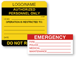 Electrical Warnings Labels