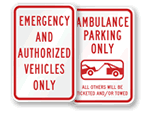 EMS & Ambulance Parking Signs