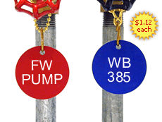 Custom Engraved Plastic Valve Tags