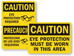 Wear Eye Protection Signs
