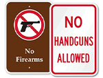 Fireworks & Weapon Prohibition Signs
