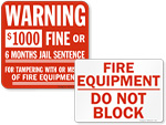 Fire Equipment Signs