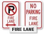 Fire Lane No Parking Signs
