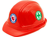 First Aid Hard Hat Stickers