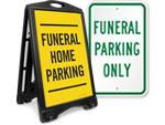 Funeral Parking Signs