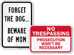 Funny Security Signs